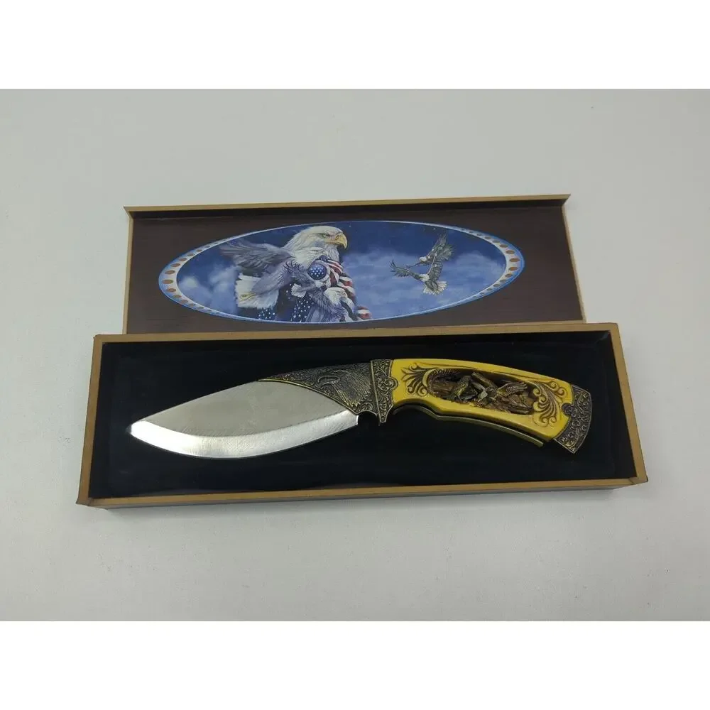 10' Eagle Pattern Handle & Blade Bud K Wildlife Collection Resin Carved Handle
